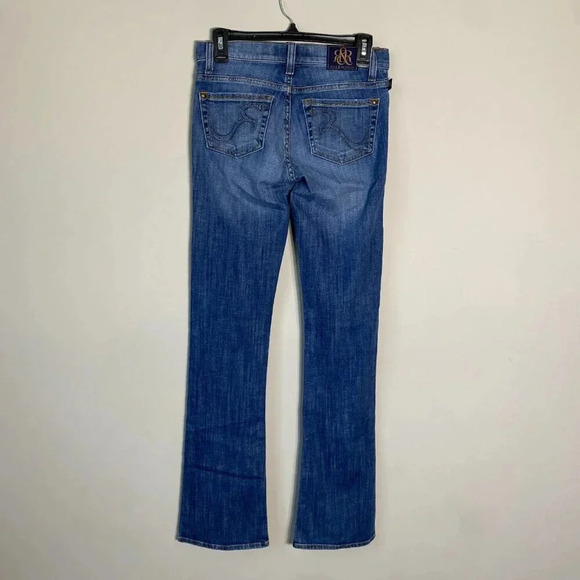 Rock & Republic Kasandra Studded Bootcut Denim Blue Jeans Womens Size 4 Low Rise - Picture 8 of 15